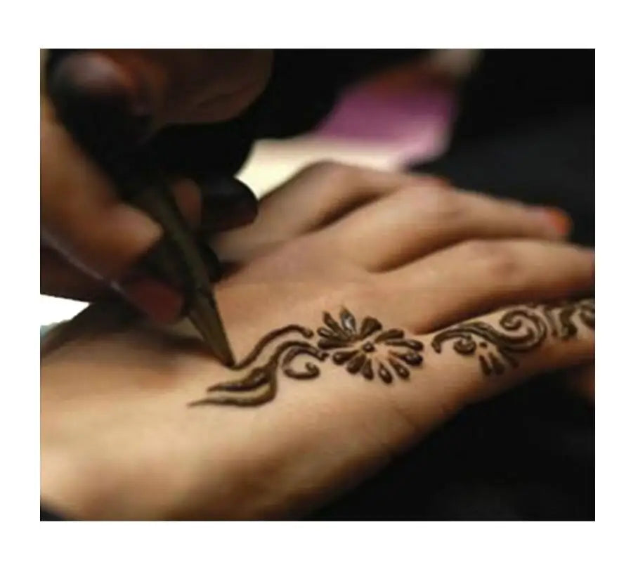 12Pcs Henna Tattoo Paste Black White Brown Red Henna Cones Indian For Temporary Tattoo Sticker Body Paint Art Cream Cone