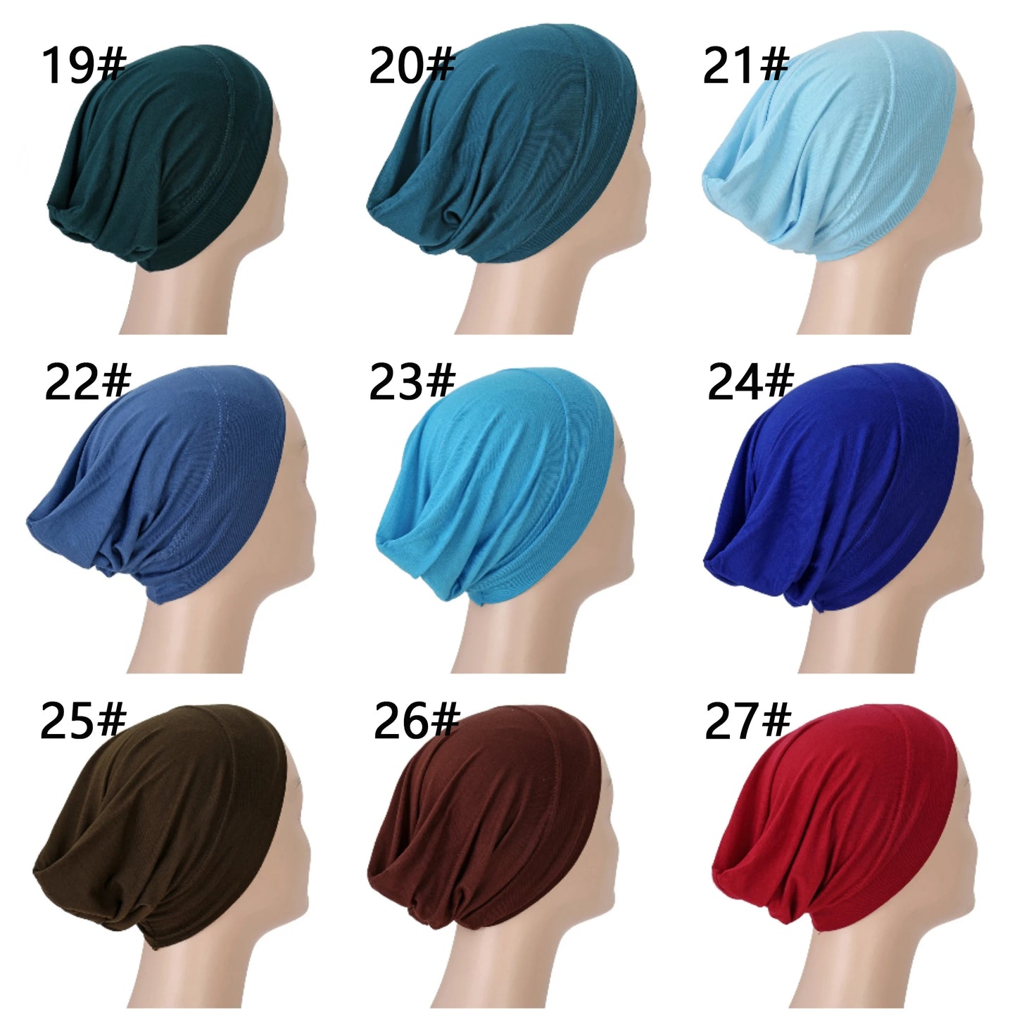 Islamic Black Sport Modal Hijab Undercap Abaya Hijabs For Woman Muslim Abayas Jersey Turbans Turban Instant Head Wrap Women Cap