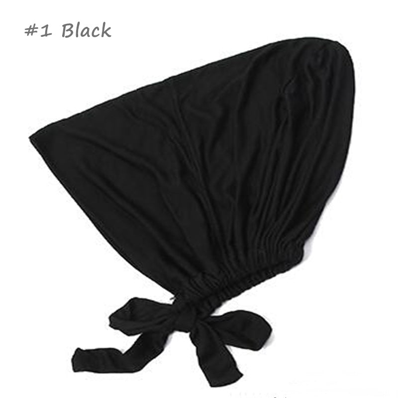 Inner Tie Back Hijab Cap Modal Turban Hat Inner Hijab Caps Islamic Underscarf Bonnet India Hat Female Headwrap Turbante Mujer