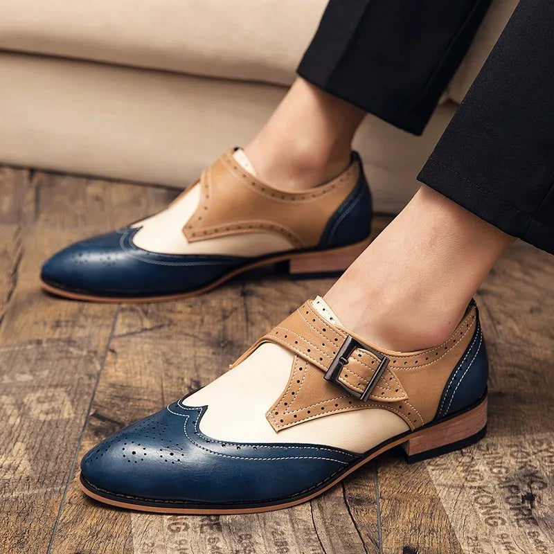 Fashion Party Brogue Shoes Big Size 48 47 Men Dress Shoes Wedding Leather Mens Oxfords Luxury Brand Business Formal Zapatos