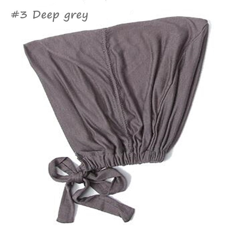 Inner Tie Back Hijab Cap Modal Turban Hat Inner Hijab Caps Islamic Underscarf Bonnet India Hat Female Headwrap Turbante Mujer