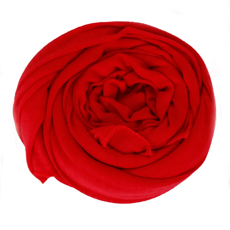 Muslim Jersey Hijab Scarf Women Double Loop Instant Scarf Femme Musulman Islamic Headscarf Cotton Shawl Wrap Bandana 180*85cm
