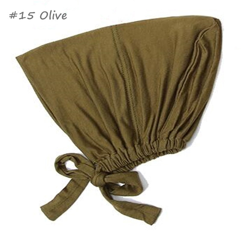 Inner Tie Back Hijab Cap Modal Turban Hat Inner Hijab Caps Islamic Underscarf Bonnet India Hat Female Headwrap Turbante Mujer