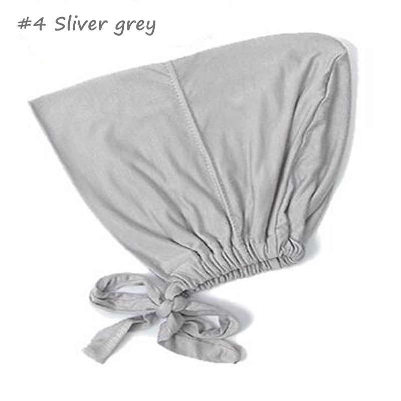 Inner Tie Back Hijab Cap Modal Turban Hat Inner Hijab Caps Islamic Underscarf Bonnet India Hat Female Headwrap Turbante Mujer