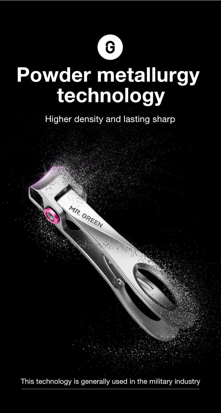 MR.GREEN Nail Clippers Stainless Steel Wide Jaw Opening Manicure Fingernail Cutter Thick Hard Ingrown Toenail Scissors tools