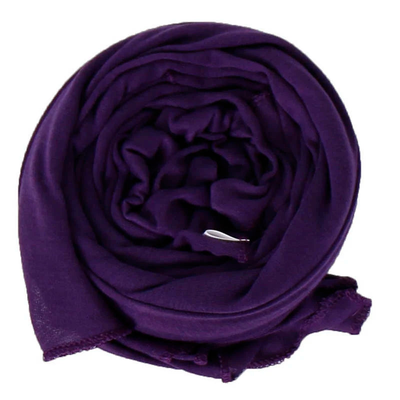 Muslim Jersey Hijab Scarf Women Double Loop Instant Scarf Femme Musulman Islamic Headscarf Cotton Shawl Wrap Bandana 180*85cm