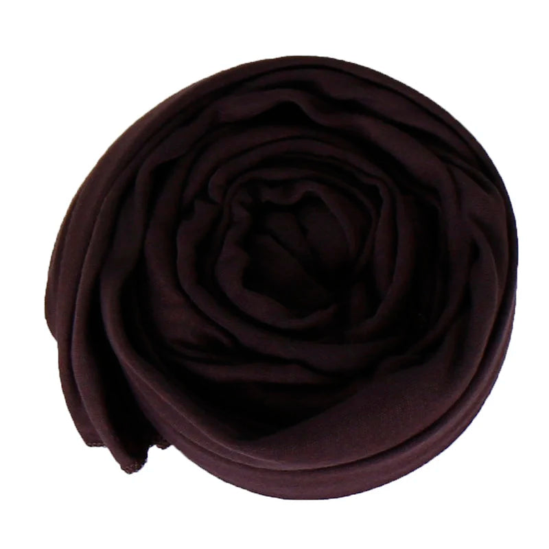 Muslim Jersey Hijab Scarf Women Double Loop Instant Scarf Femme Musulman Islamic Headscarf Cotton Shawl Wrap Bandana 180*85cm