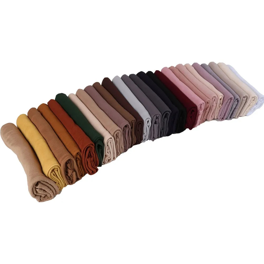 Musilim Women Strechy Jersey Hijab Good Stitch Stretch Jesey HIjabs Scarves Soft Turban Head Wraps HeadScarf