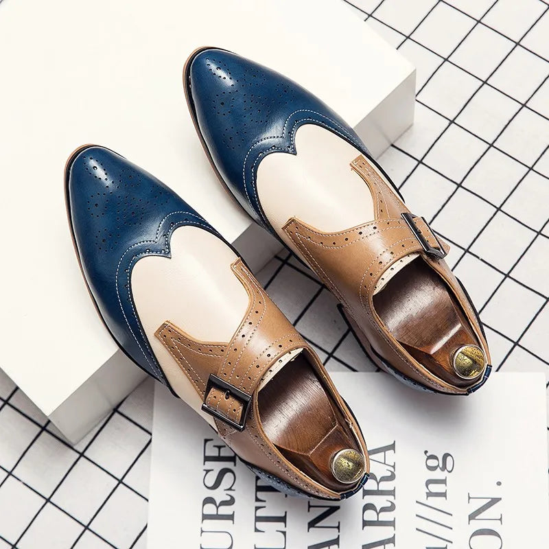 Fashion Party Brogue Shoes Big Size 48 47 Men Dress Shoes Wedding Leather Mens Oxfords Luxury Brand Business Formal Zapatos