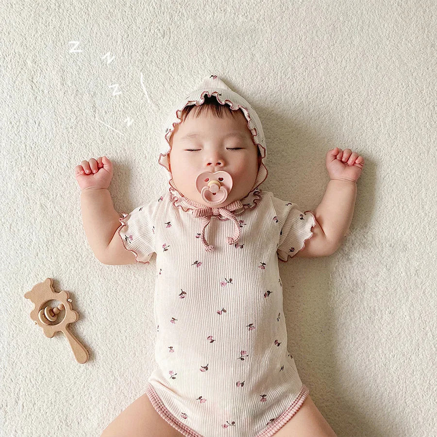 Summer Baby Clothes Toddler Girls Bodysuits Floral Infant Thin One Piece Newborn Outfit Clothes
