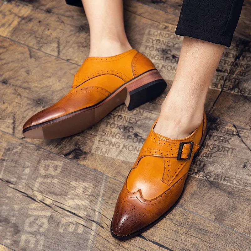 Fashion Party Brogue Shoes Big Size 48 47 Men Dress Shoes Wedding Leather Mens Oxfords Luxury Brand Business Formal Zapatos