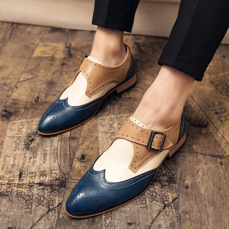 Fashion Party Brogue Shoes Big Size 48 47 Men Dress Shoes Wedding Leather Mens Oxfords Luxury Brand Business Formal Zapatos