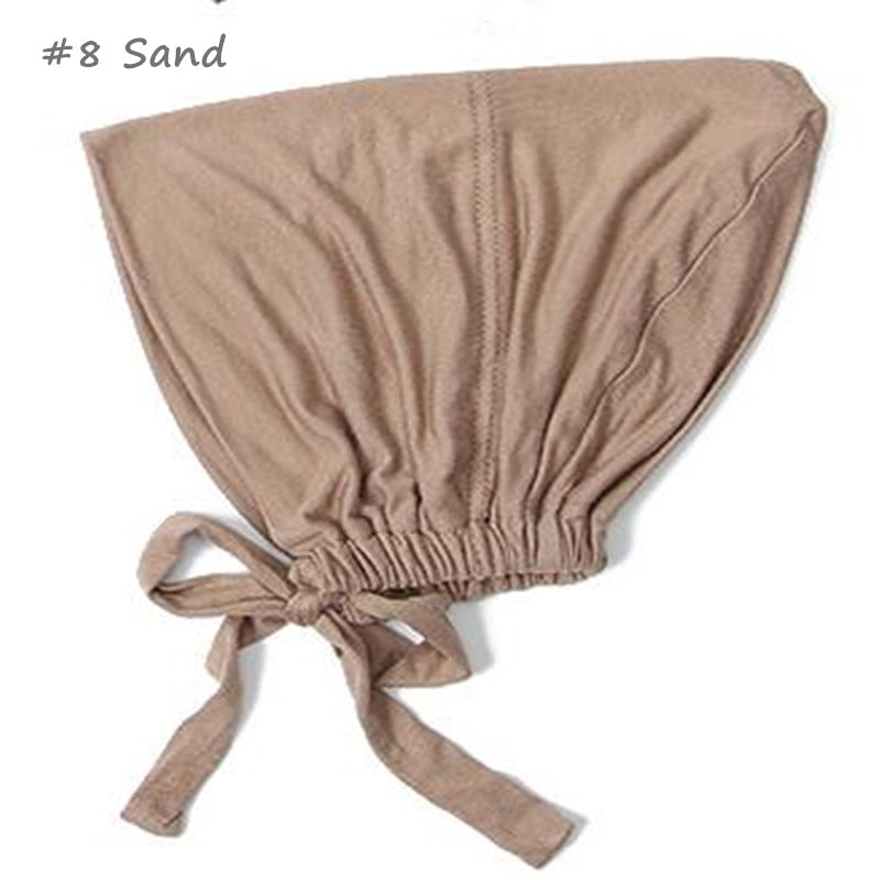 Inner Tie Back Hijab Cap Modal Turban Hat Inner Hijab Caps Islamic Underscarf Bonnet India Hat Female Headwrap Turbante Mujer