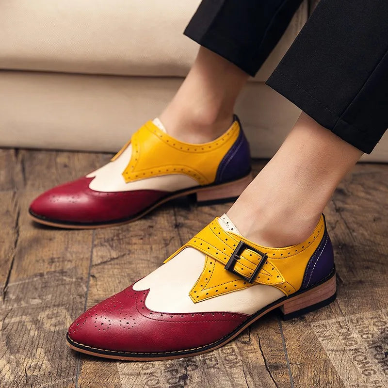 Fashion Party Brogue Shoes Big Size 48 47 Men Dress Shoes Wedding Leather Mens Oxfords Luxury Brand Business Formal Zapatos