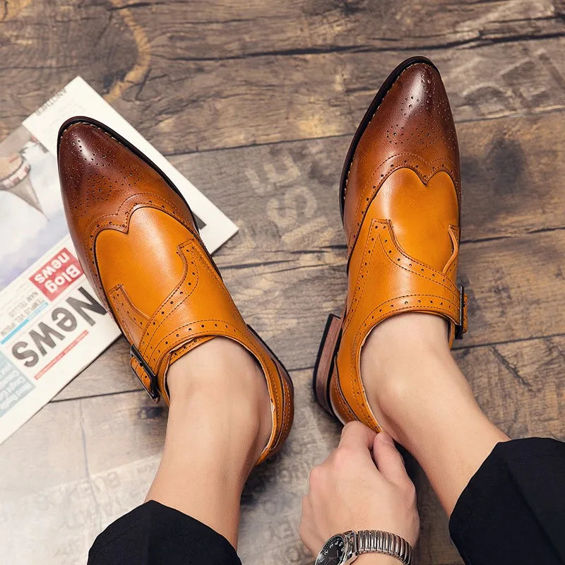 Fashion Party Brogue Shoes Big Size 48 47 Men Dress Shoes Wedding Leather Mens Oxfords Luxury Brand Business Formal Zapatos