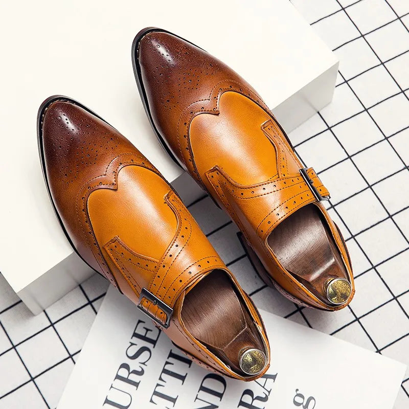Fashion Party Brogue Shoes Big Size 48 47 Men Dress Shoes Wedding Leather Mens Oxfords Luxury Brand Business Formal Zapatos