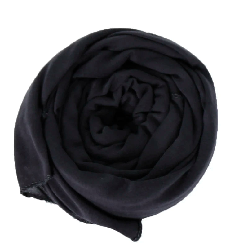 Muslim Jersey Hijab Scarf Women Double Loop Instant Scarf Femme Musulman Islamic Headscarf Cotton Shawl Wrap Bandana 180*85cm