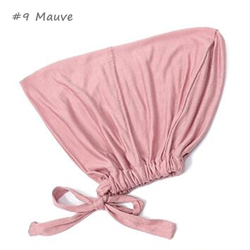 Inner Tie Back Hijab Cap Modal Turban Hat Inner Hijab Caps Islamic Underscarf Bonnet India Hat Female Headwrap Turbante Mujer