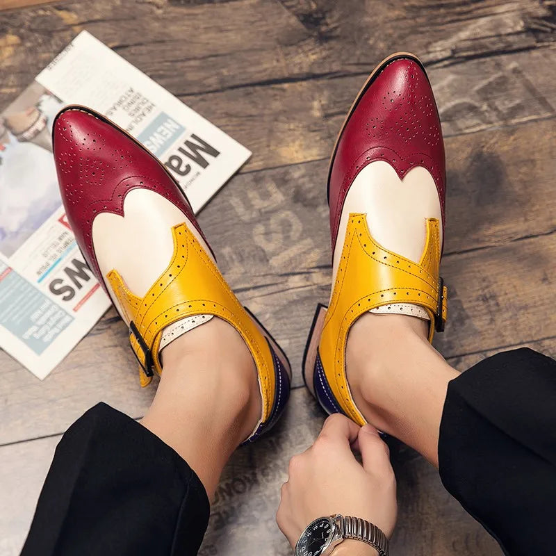 Fashion Party Brogue Shoes Big Size 48 47 Men Dress Shoes Wedding Leather Mens Oxfords Luxury Brand Business Formal Zapatos