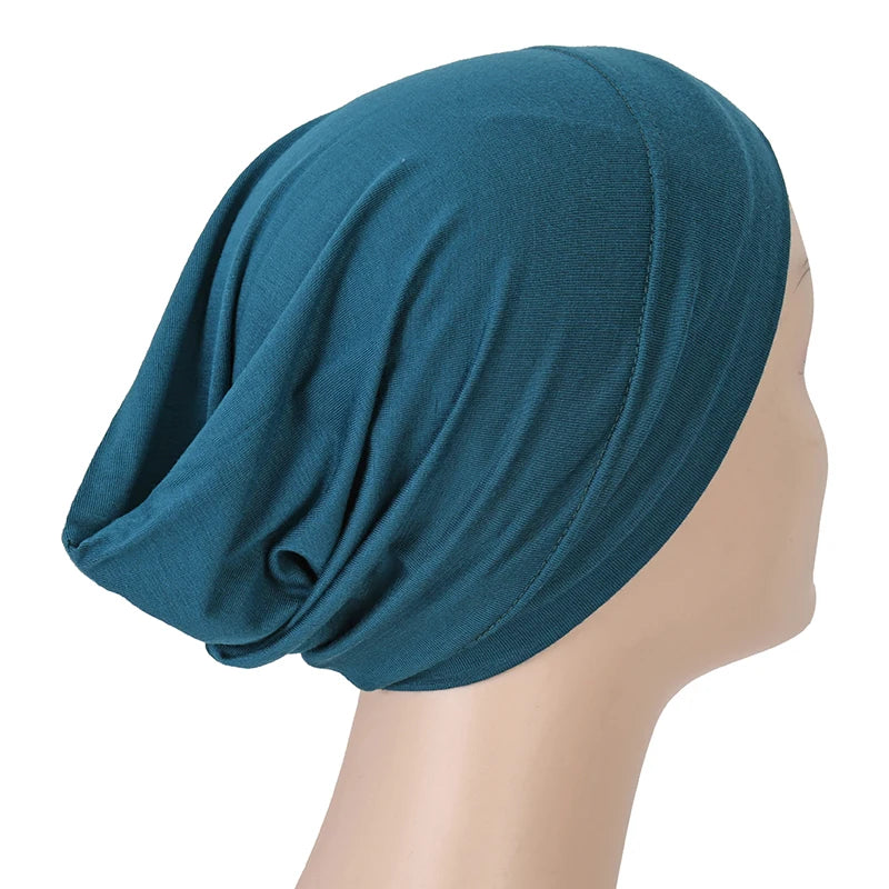 Islamic Black Sport Modal Hijab Undercap Abaya Hijabs For Woman Muslim Abayas Jersey Turbans Turban Instant Head Wrap Women Cap