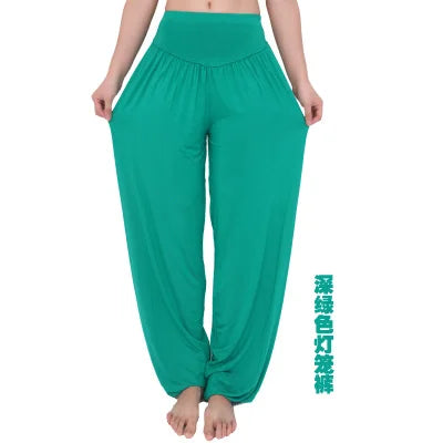 New Women casual harem pants high waist dance pants dance club wide leg loose long bloomers trousers plus size
