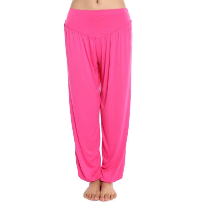 New Women casual harem pants high waist dance pants dance club wide leg loose long bloomers trousers plus size