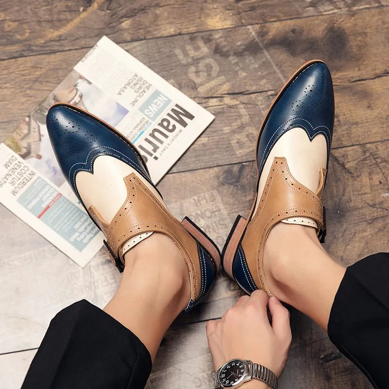 Fashion Party Brogue Shoes Big Size 48 47 Men Dress Shoes Wedding Leather Mens Oxfords Luxury Brand Business Formal Zapatos