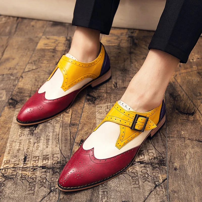 Fashion Party Brogue Shoes Big Size 48 47 Men Dress Shoes Wedding Leather Mens Oxfords Luxury Brand Business Formal Zapatos