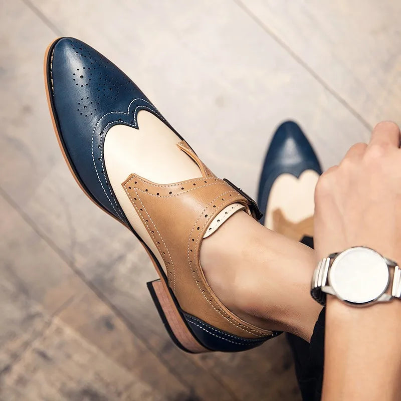 Fashion Party Brogue Shoes Big Size 48 47 Men Dress Shoes Wedding Leather Mens Oxfords Luxury Brand Business Formal Zapatos