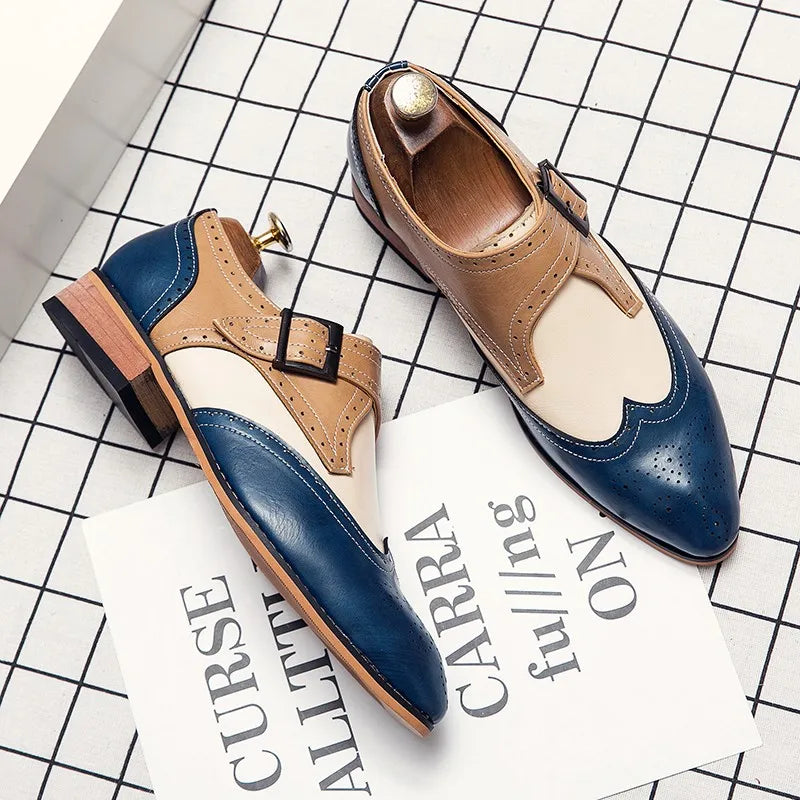 Fashion Party Brogue Shoes Big Size 48 47 Men Dress Shoes Wedding Leather Mens Oxfords Luxury Brand Business Formal Zapatos