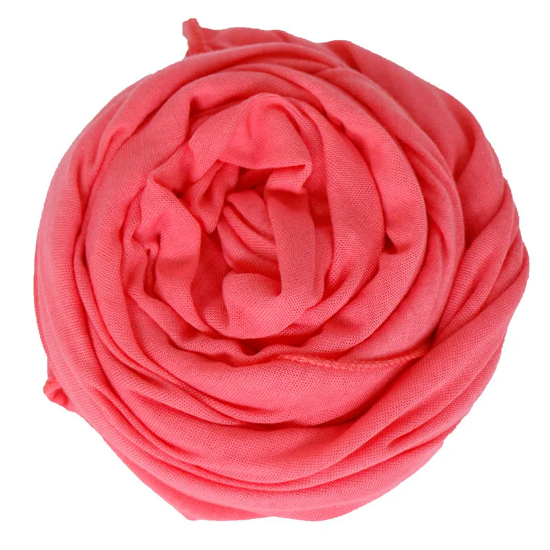 Muslim Jersey Hijab Scarf Women Double Loop Instant Scarf Femme Musulman Islamic Headscarf Cotton Shawl Wrap Bandana 180*85cm