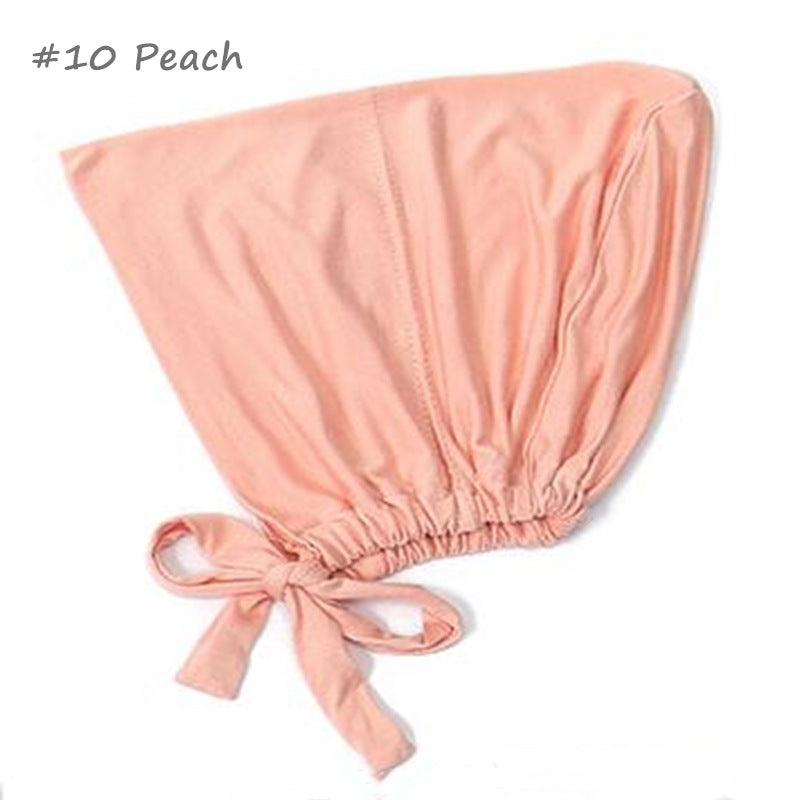 Inner Tie Back Hijab Cap Modal Turban Hat Inner Hijab Caps Islamic Underscarf Bonnet India Hat Female Headwrap Turbante Mujer