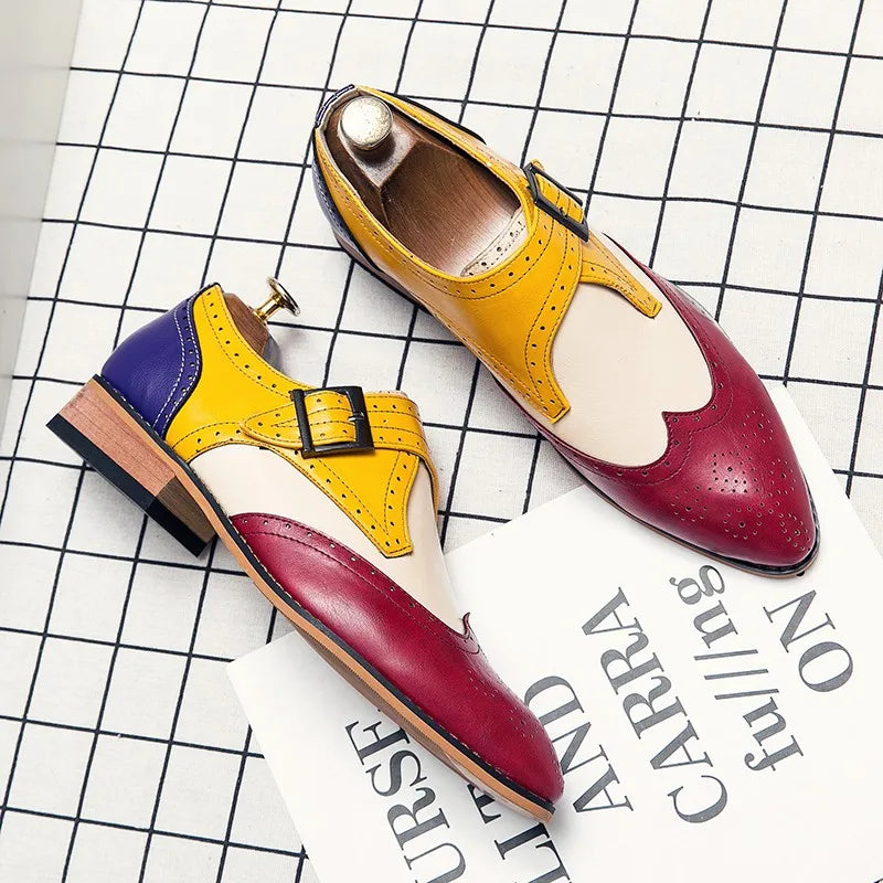 Fashion Party Brogue Shoes Big Size 48 47 Men Dress Shoes Wedding Leather Mens Oxfords Luxury Brand Business Formal Zapatos