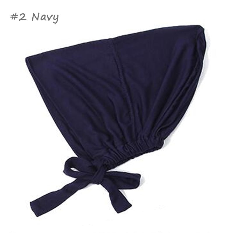 Inner Tie Back Hijab Cap Modal Turban Hat Inner Hijab Caps Islamic Underscarf Bonnet India Hat Female Headwrap Turbante Mujer