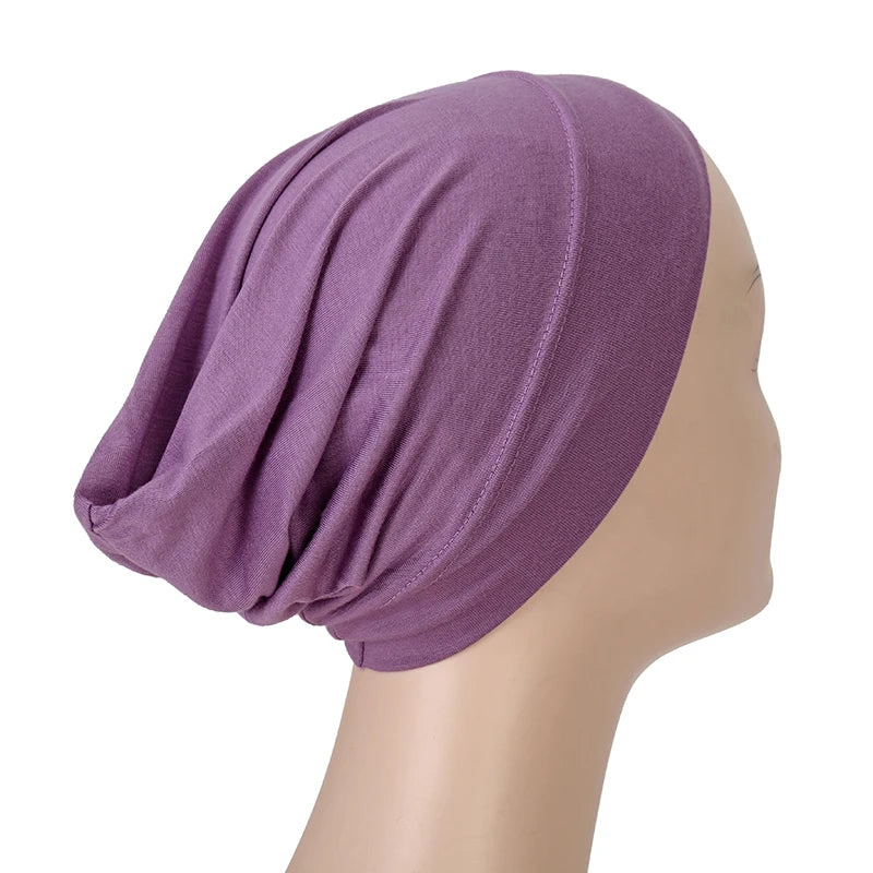 Islamic Black Sport Modal Hijab Undercap Abaya Hijabs For Woman Muslim Abayas Jersey Turbans Turban Instant Head Wrap Women Cap