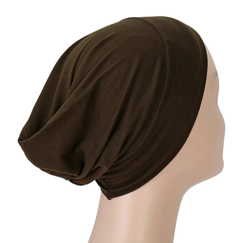 Islamic Black Sport Modal Hijab Undercap Abaya Hijabs For Woman Muslim Abayas Jersey Turbans Turban Instant Head Wrap Women Cap