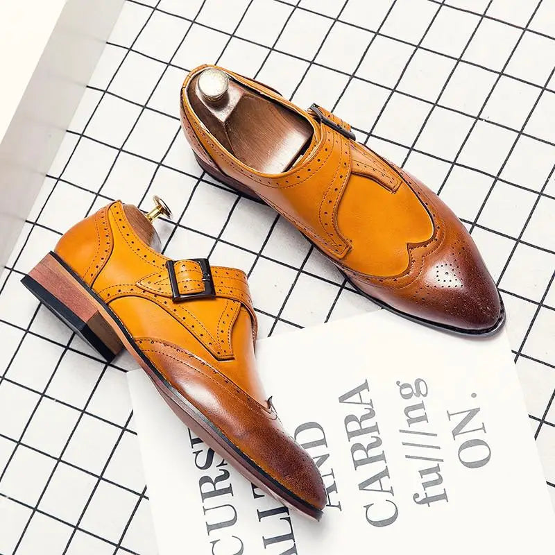Fashion Party Brogue Shoes Big Size 48 47 Men Dress Shoes Wedding Leather Mens Oxfords Luxury Brand Business Formal Zapatos