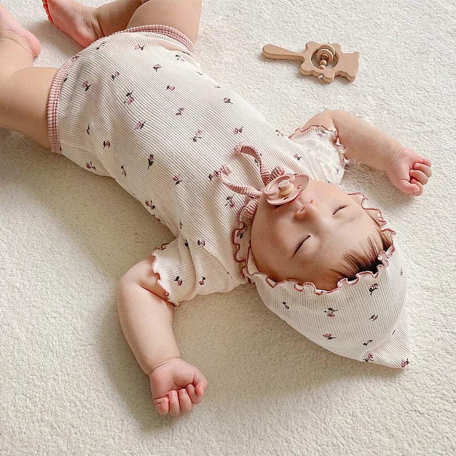 Summer Baby Clothes Toddler Girls Bodysuits Floral Infant Thin One Piece Newborn Outfit Clothes