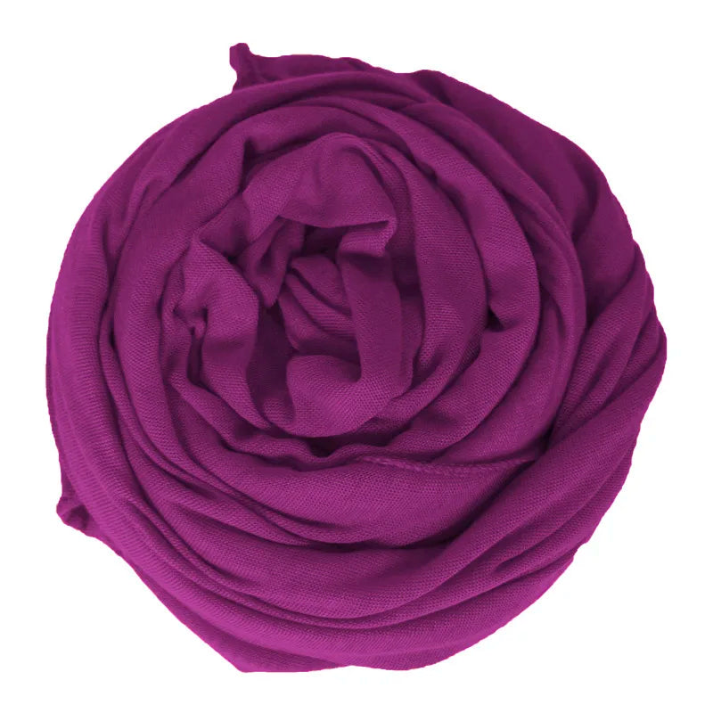 Muslim Jersey Hijab Scarf Women Double Loop Instant Scarf Femme Musulman Islamic Headscarf Cotton Shawl Wrap Bandana 180*85cm