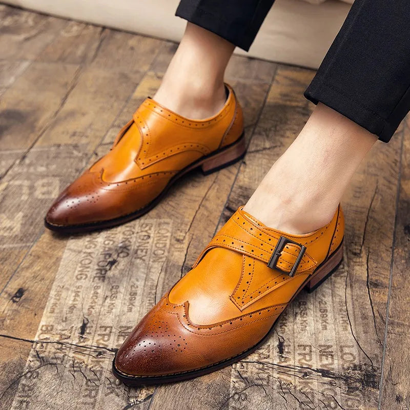 Fashion Party Brogue Shoes Big Size 48 47 Men Dress Shoes Wedding Leather Mens Oxfords Luxury Brand Business Formal Zapatos