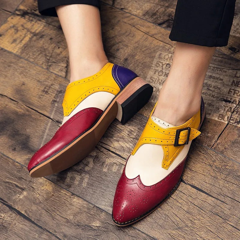 Fashion Party Brogue Shoes Big Size 48 47 Men Dress Shoes Wedding Leather Mens Oxfords Luxury Brand Business Formal Zapatos