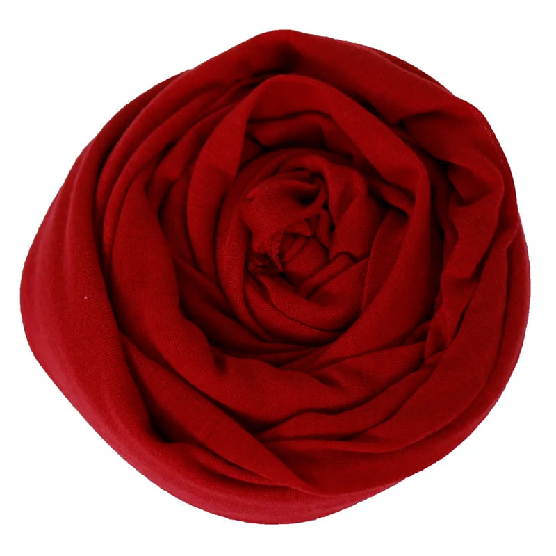 Muslim Jersey Hijab Scarf Women Double Loop Instant Scarf Femme Musulman Islamic Headscarf Cotton Shawl Wrap Bandana 180*85cm