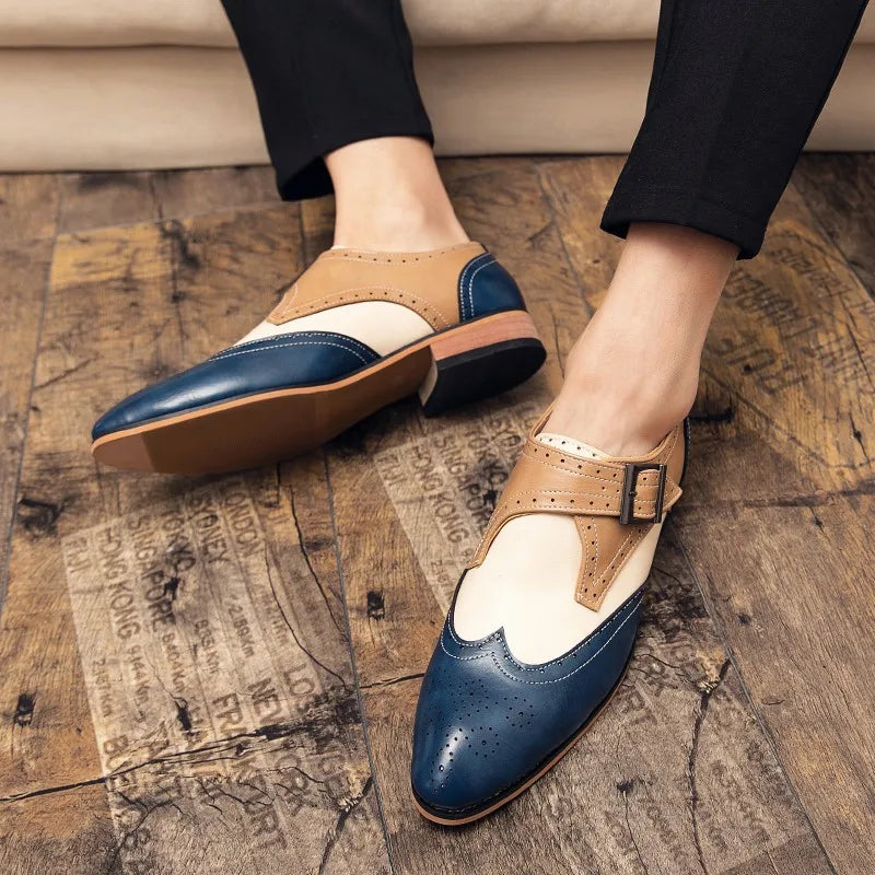 Fashion Party Brogue Shoes Big Size 48 47 Men Dress Shoes Wedding Leather Mens Oxfords Luxury Brand Business Formal Zapatos