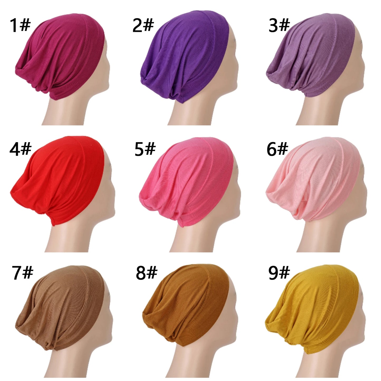 Islamic Black Sport Modal Hijab Undercap Abaya Hijabs For Woman Muslim Abayas Jersey Turbans Turban Instant Head Wrap Women Cap