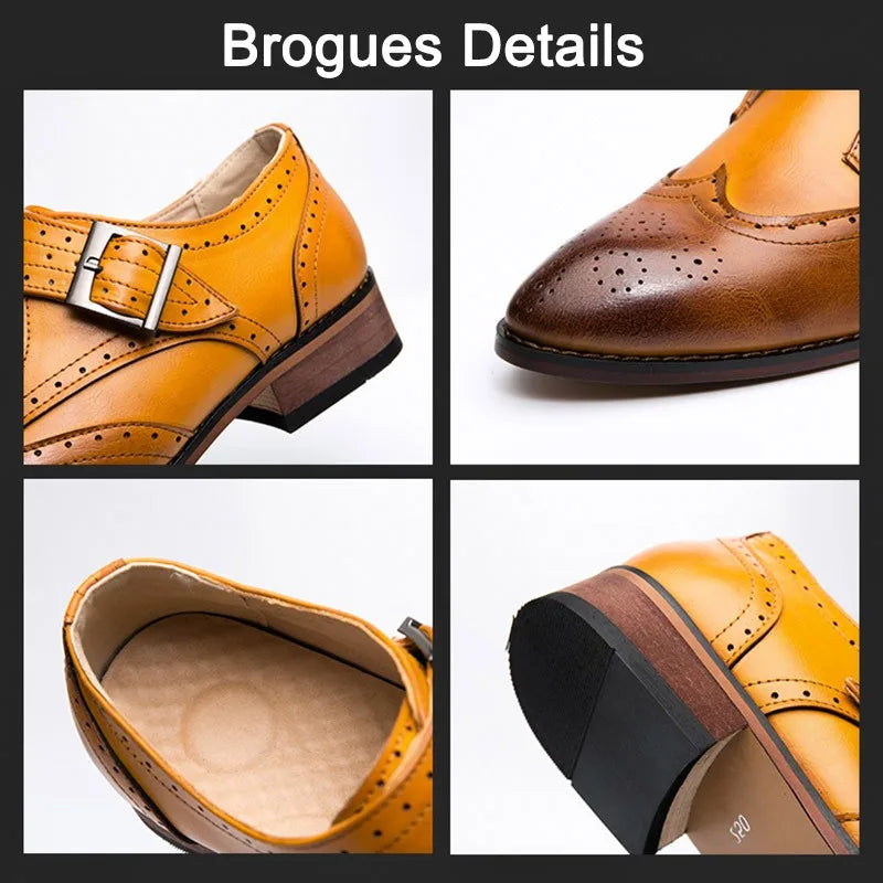 Fashion Party Brogue Shoes Big Size 48 47 Men Dress Shoes Wedding Leather Mens Oxfords Luxury Brand Business Formal Zapatos