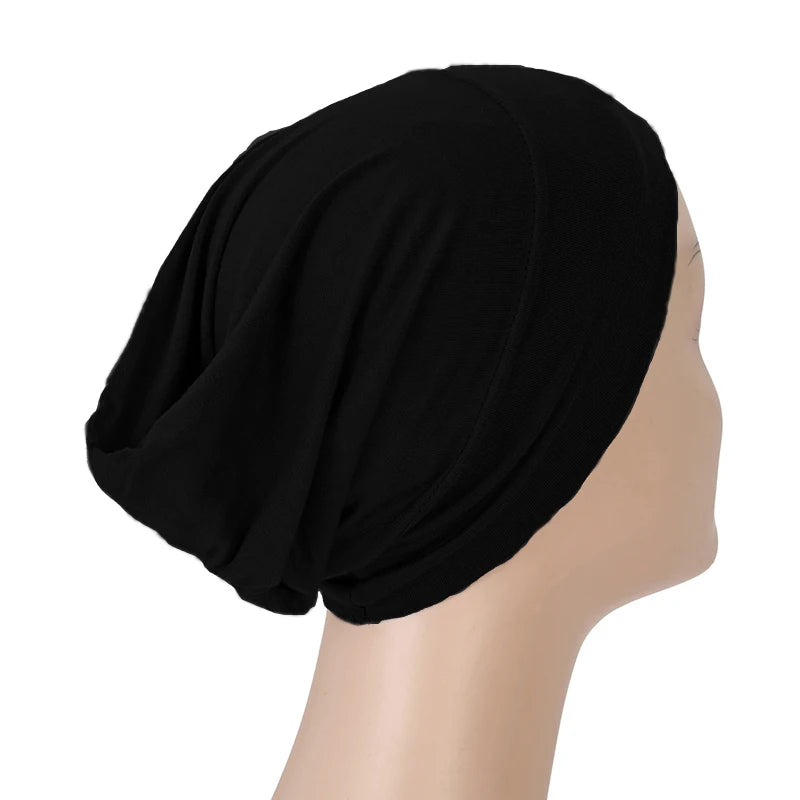 Islamic Black Sport Modal Hijab Undercap Abaya Hijabs For Woman Muslim Abayas Jersey Turbans Turban Instant Head Wrap Women Cap