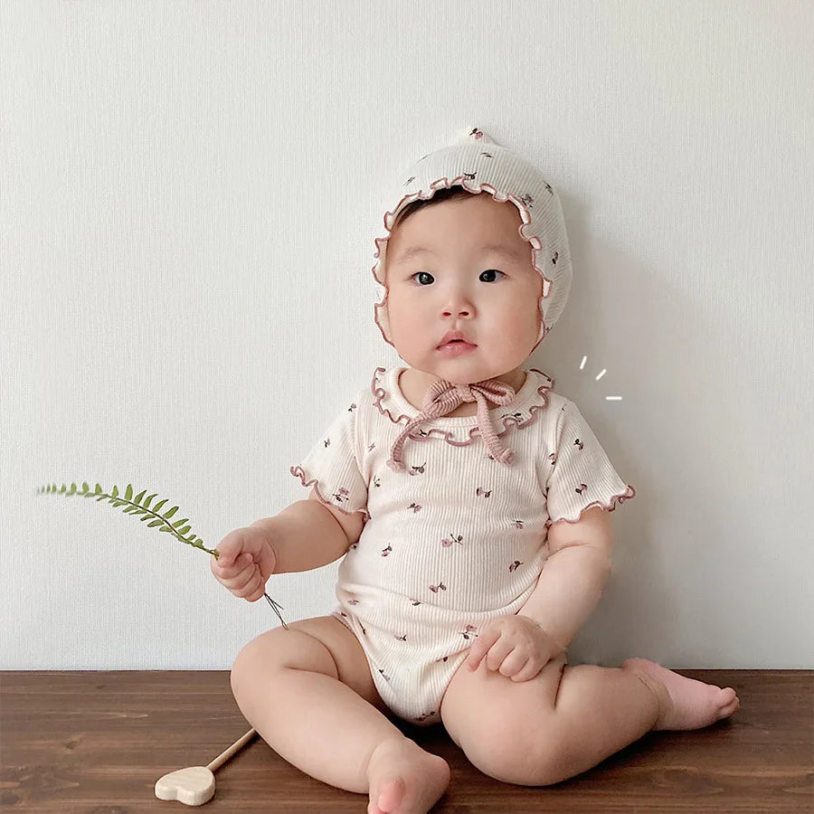 Summer Baby Clothes Toddler Girls Bodysuits Floral Infant Thin One Piece Newborn Outfit Clothes