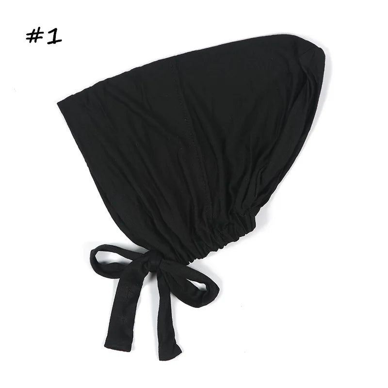 Multicolor Soft Cotton Muslim Headscarf Instant Jersey Hijab Full Cover Cap Wrap Scarf Islamic Shawls Women Turban Head Scarves
