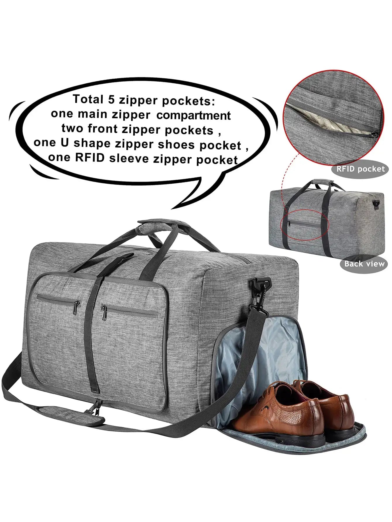 Travel Bag Handbags Large Capacity Carry On Luggage Bags Men Women Shoulder Outdoor Tote Weekend Waterproof Bag