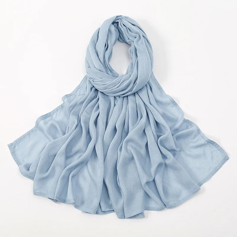 180*95cm Big Size Women Plain Solid Cotton Rayon Hijab Scarf Lady High Quality Wraps Shawls Muslim Modal Headband Islamic